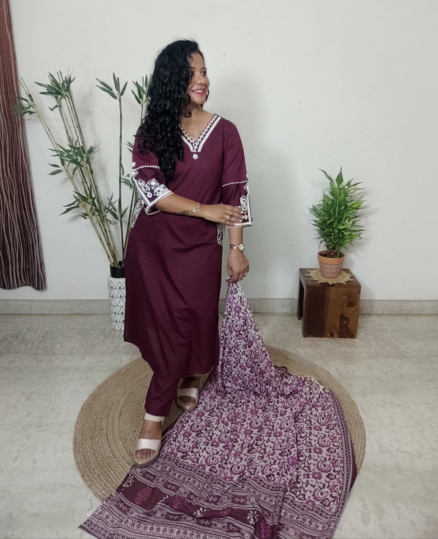 Cotton readymade suit set