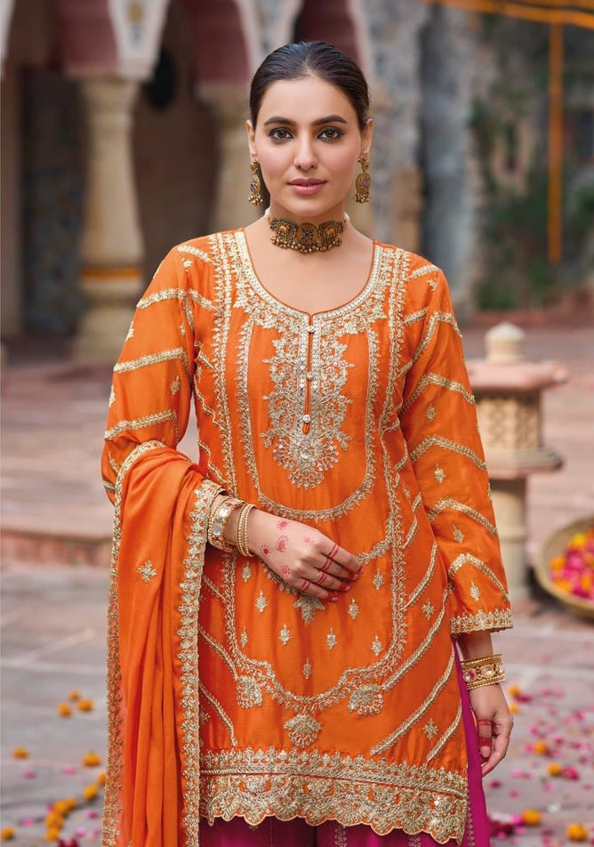 EthnixThread's Heavy Designer Embroidered Sharara Collection – Exquisite Elegance