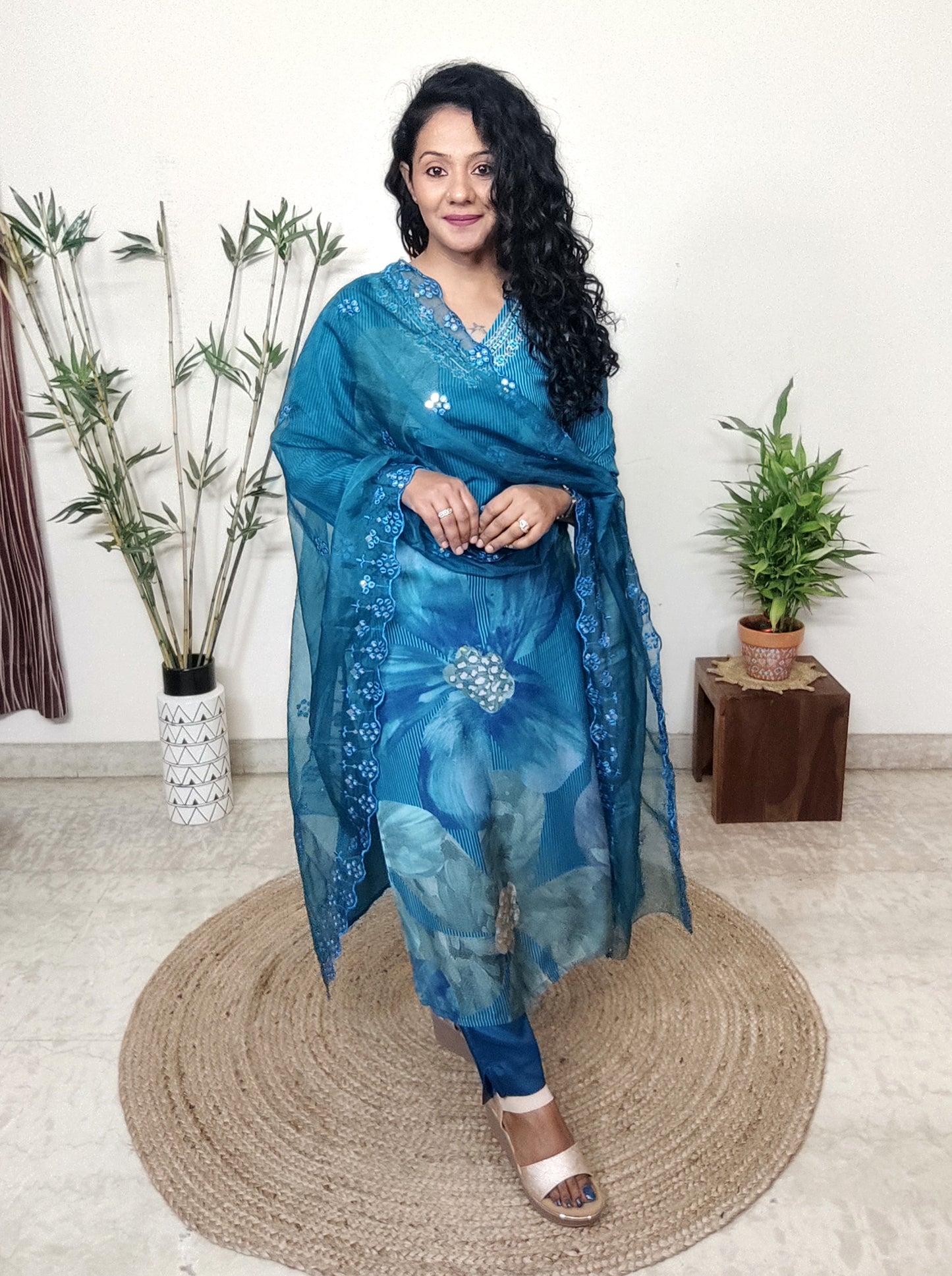 muslin silk readymade suit