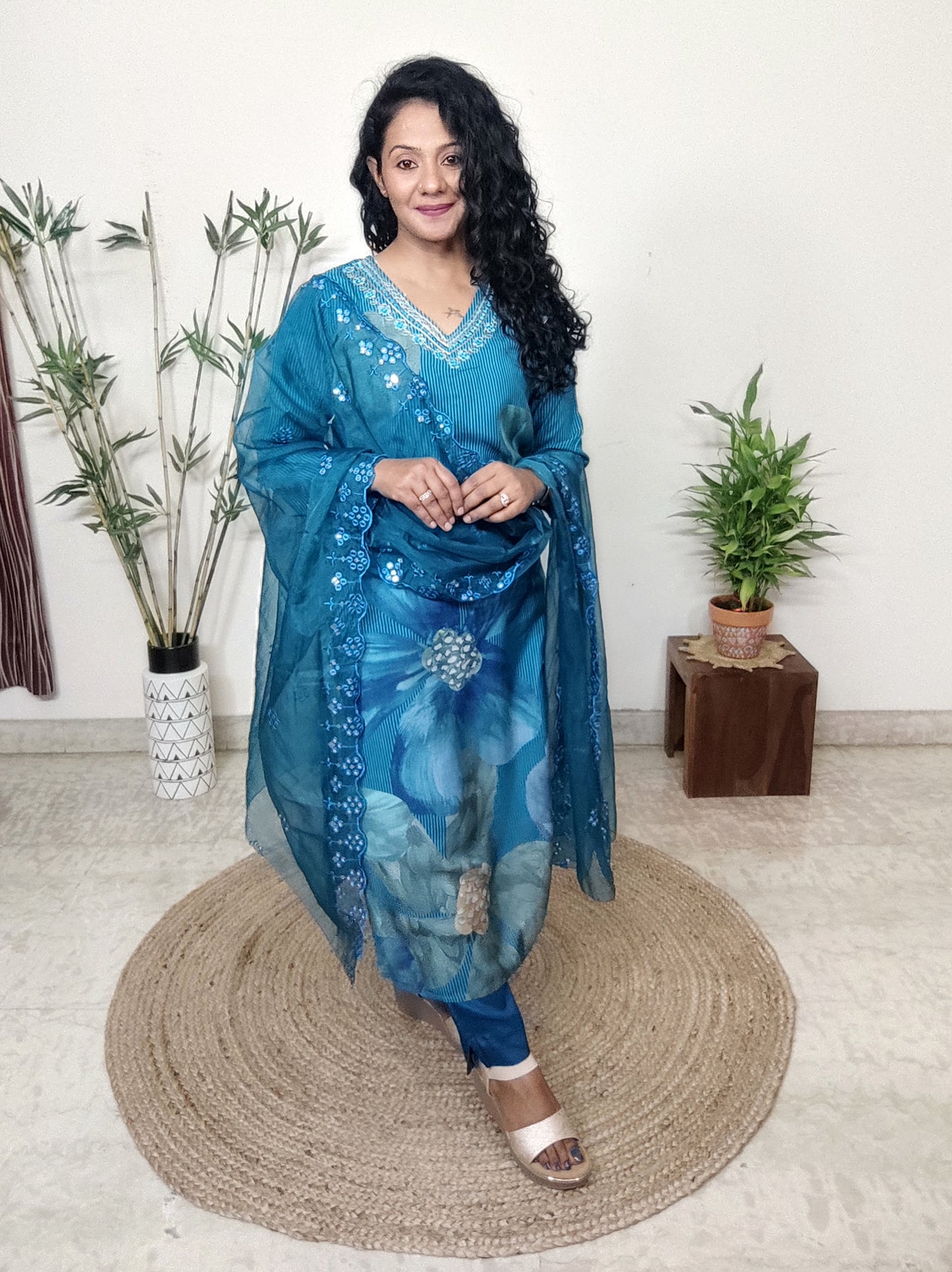 muslin silk readymade suit