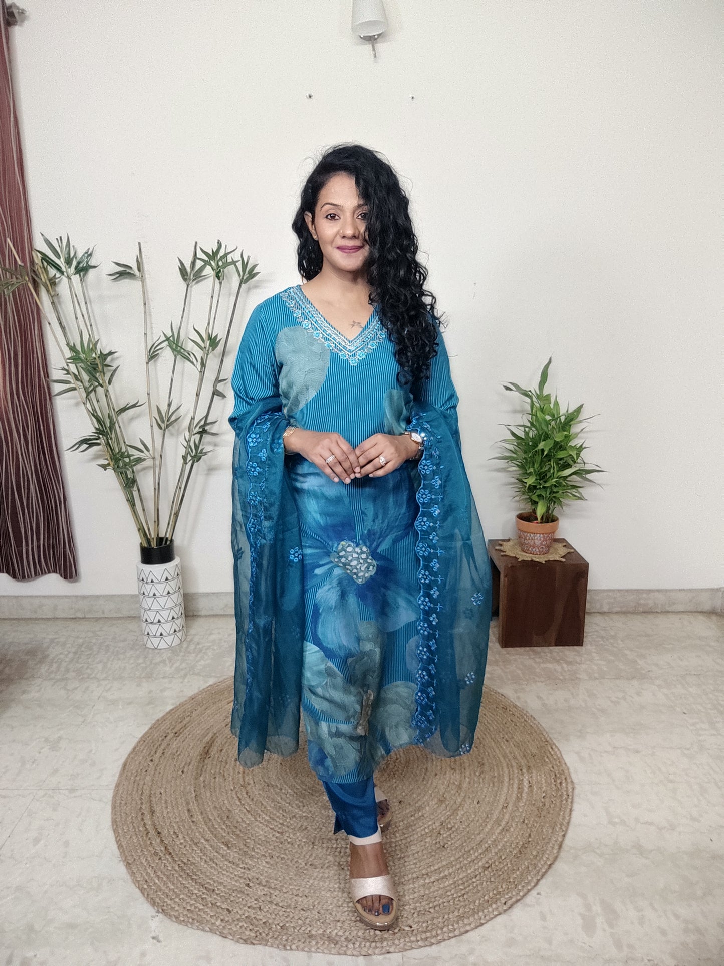 muslin silk readymade suit