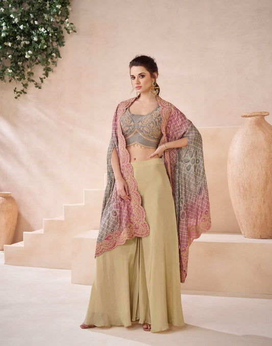 Heavy Party Wear Indo Western  Dress