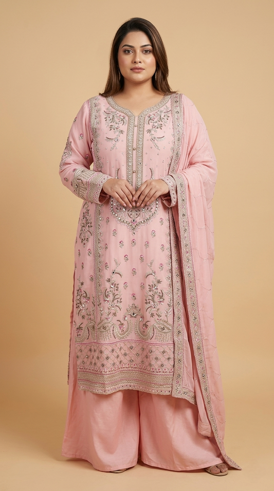 Pakistani Pure Georgette Heavy Work Suit Set – Boutique Collection | Plus Sizes