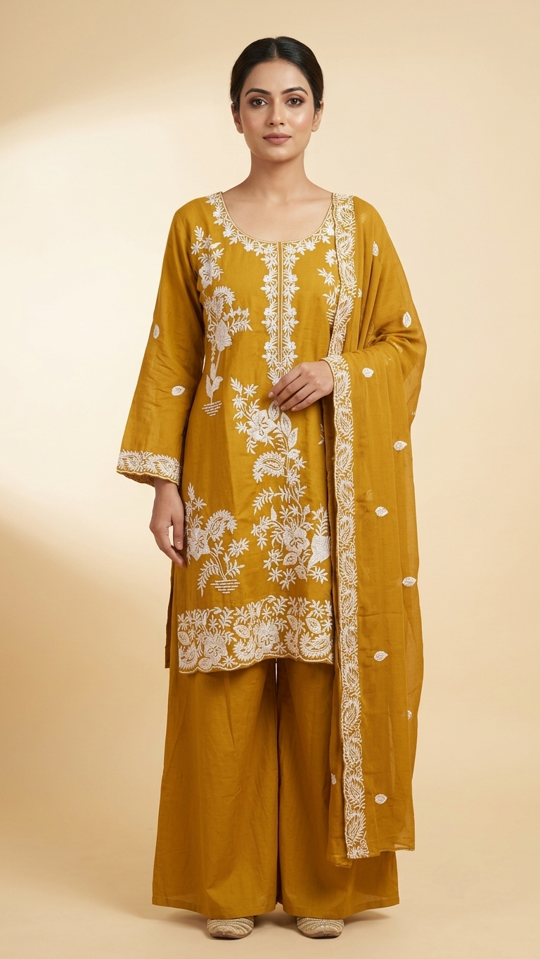 EthnixThread Premium Cotton Embroidered Suit Sets for Women