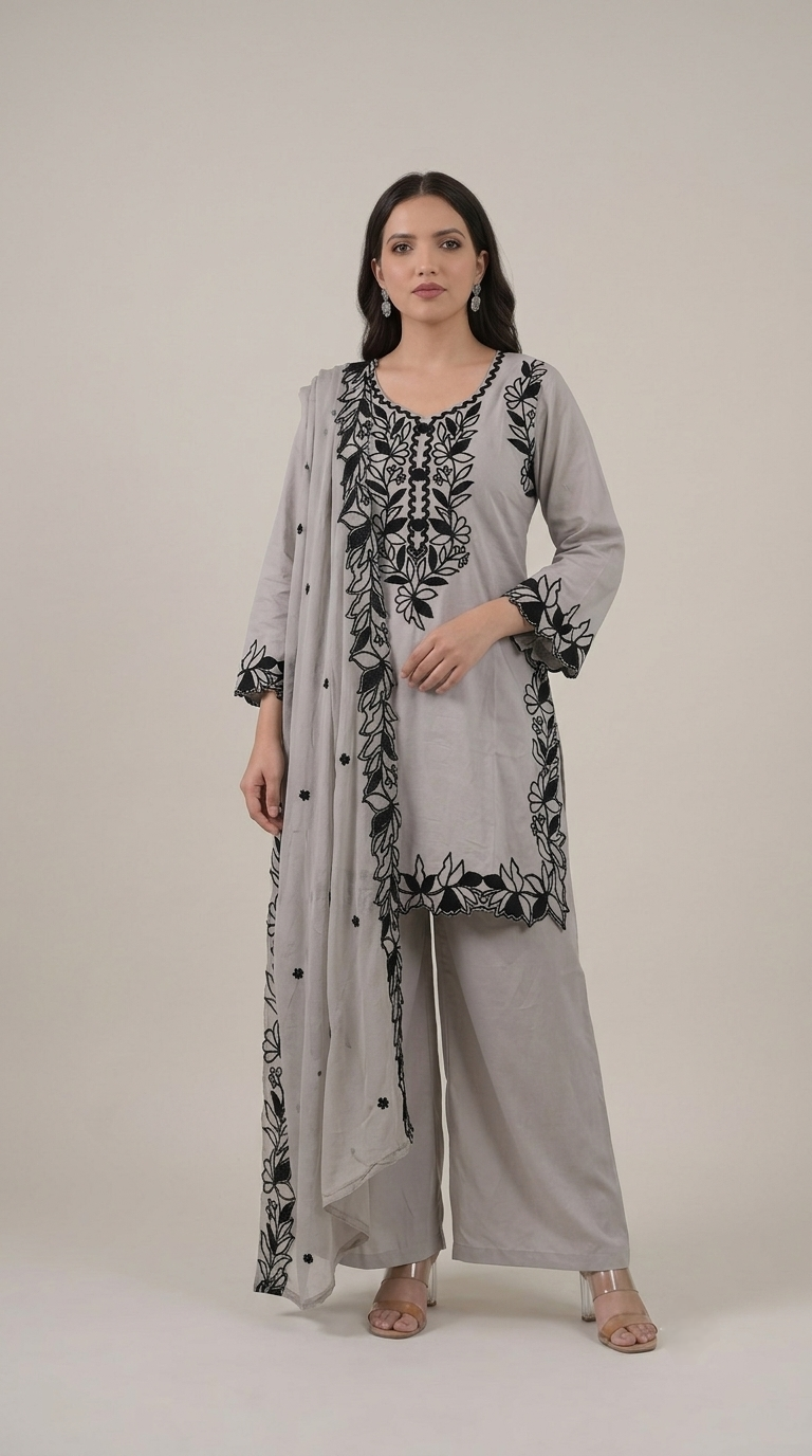 EthnixThread Premium Cotton Embroidered Suit Sets for Women