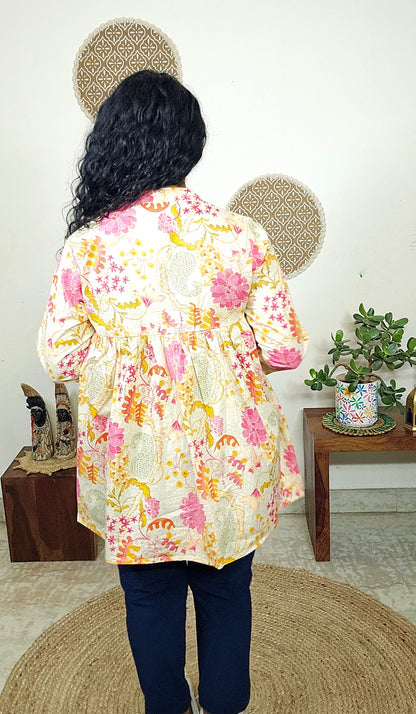 EthnixThread  cotton V-neck short top for Jeans Trouser