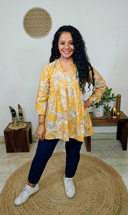 EthnixThread  cotton V-neck short top for Jeans Trouser