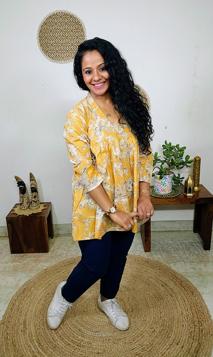 EthnixThread  cotton V-neck short top for Jeans Trouser