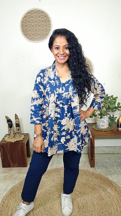 EthnixThread  cotton V-neck short top for Jeans Trouser