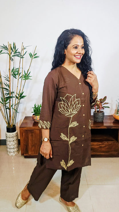 Trending Embroidered Cotton Coord Set for Women | Sizes M-2XL | EthnixThread
