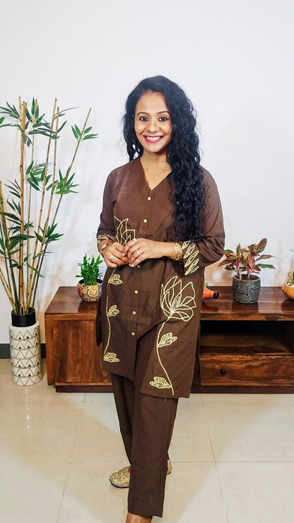 Trending Embroidered Cotton Coord Set for Women | Sizes M-2XL | EthnixThread
