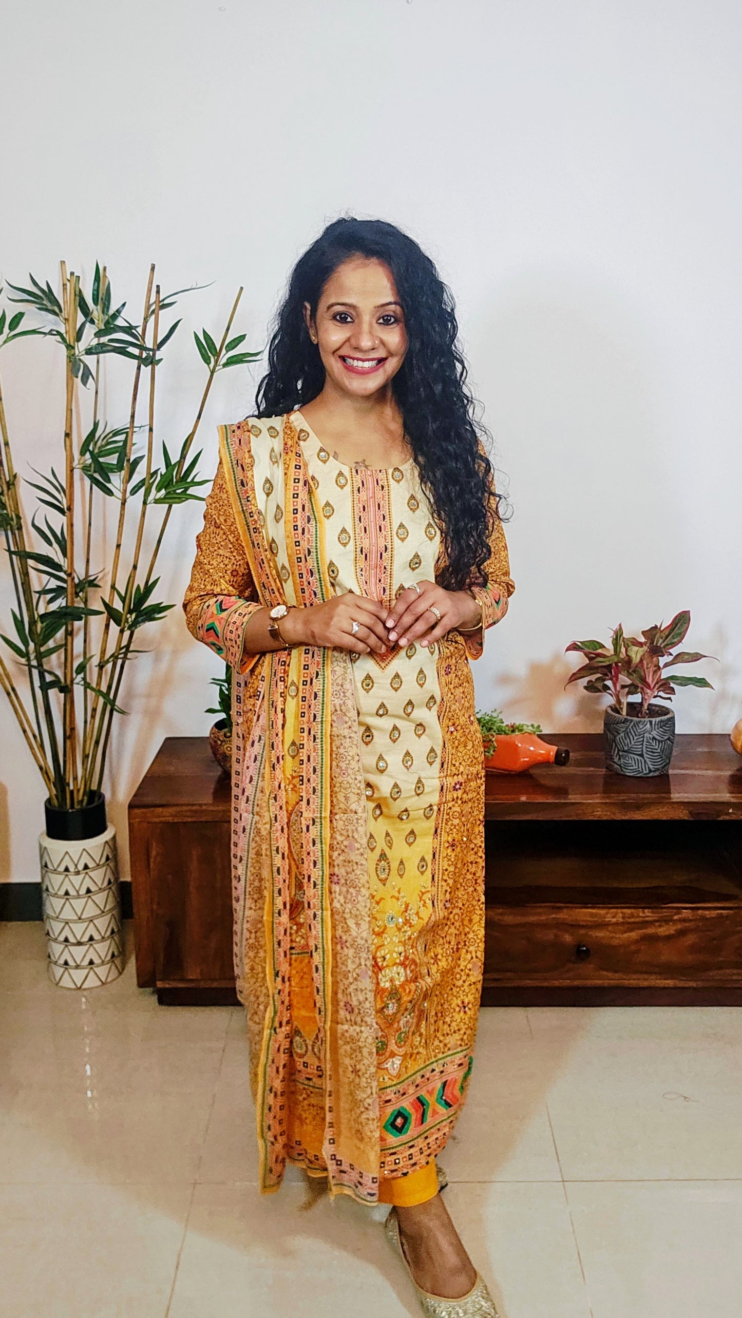 EthnixThread Premium Festive Wear Collection – Embelished yellow Suits with Designer Dupattas (M–2XL)