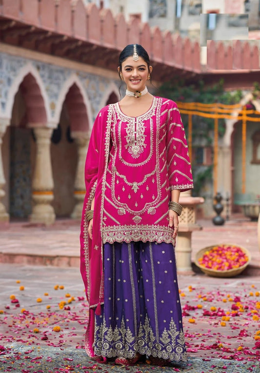 EthnixThread's Heavy Designer Embroidered Sharara Collection – Exquisite Elegance