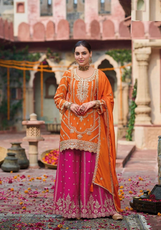EthnixThread's Heavy Designer Embroidered Sharara Collection – Exquisite Elegance