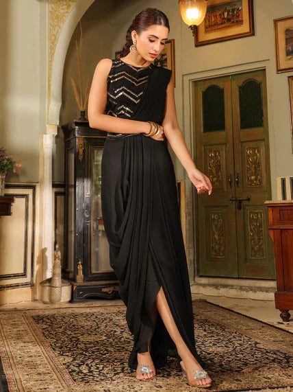 Indo-Western Black dress