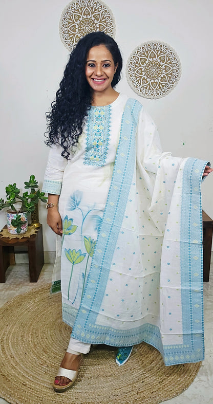 EthnixThread self-weave texture sustainable organic cotton suit set