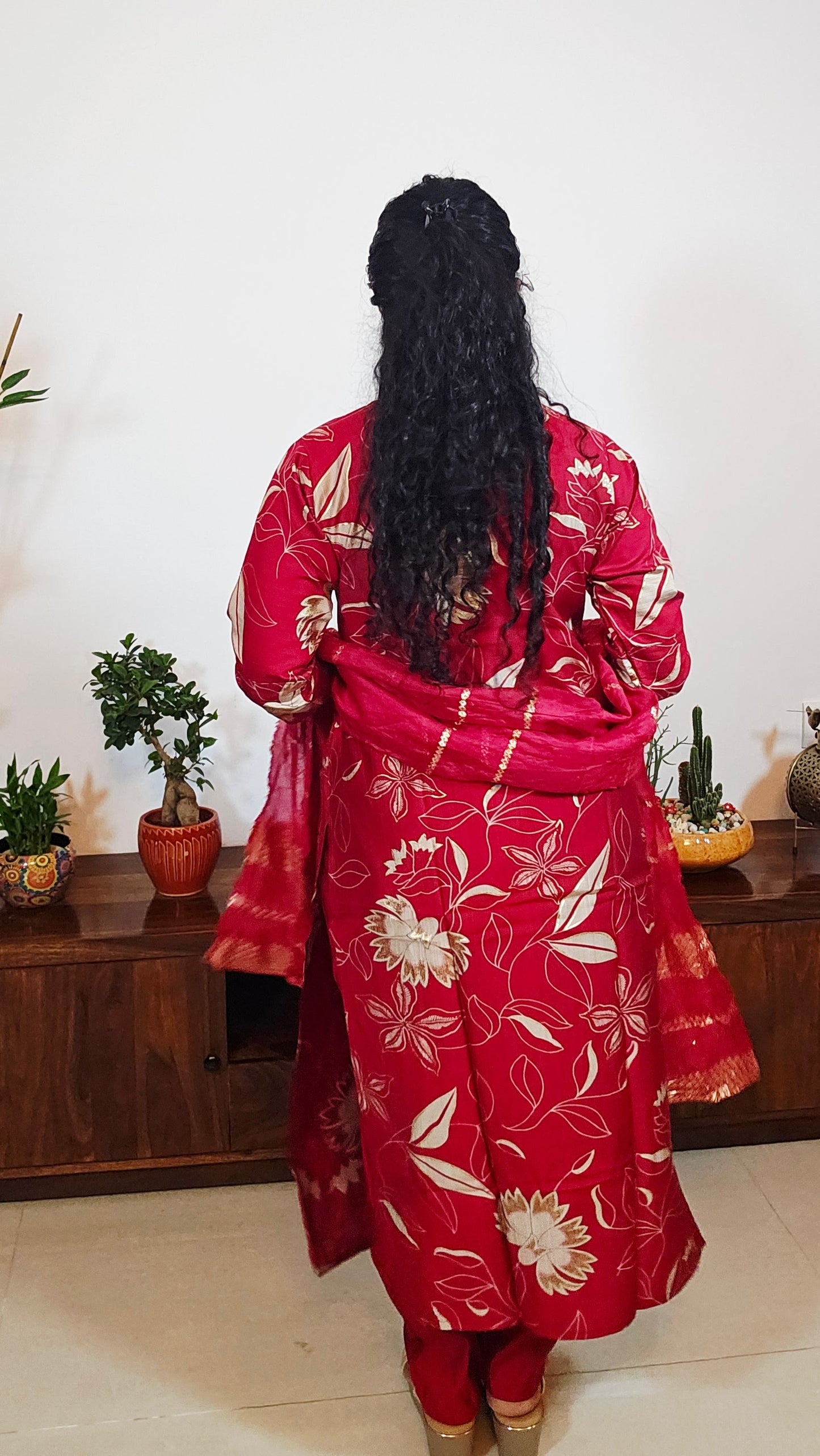 EthnixThread Premium Festive Wear Collection – Embroidered Red Suits with Designer Dupattas (M–2XL)