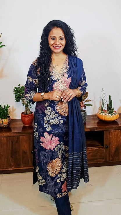 EthnixThread Premium Festive Wear Collection – Embroidered Suits with Designer Dupattas (M–2XL)