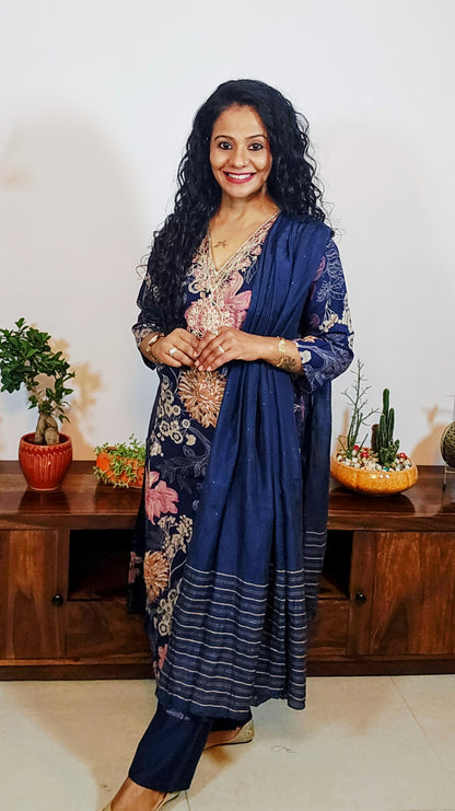 EthnixThread Premium Festive Wear Collection – Embroidered Suits with Designer Dupattas (M–2XL)