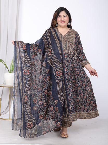EthnixThread Heavy Designer Cotton Anarkali Suit Sets for Plus Sizes 3XL–6XL