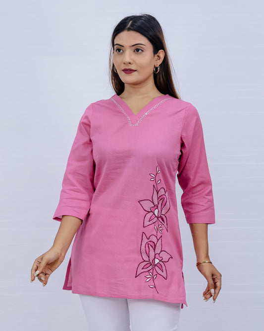 Trending Fancy Tunic Pink Tops for Women – Stylish & Comfortable Everyday Wear