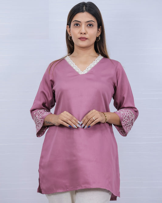 Trending Fancy lace work Tunic Tops for Women – Stylish & Comfortable Everyday Wear