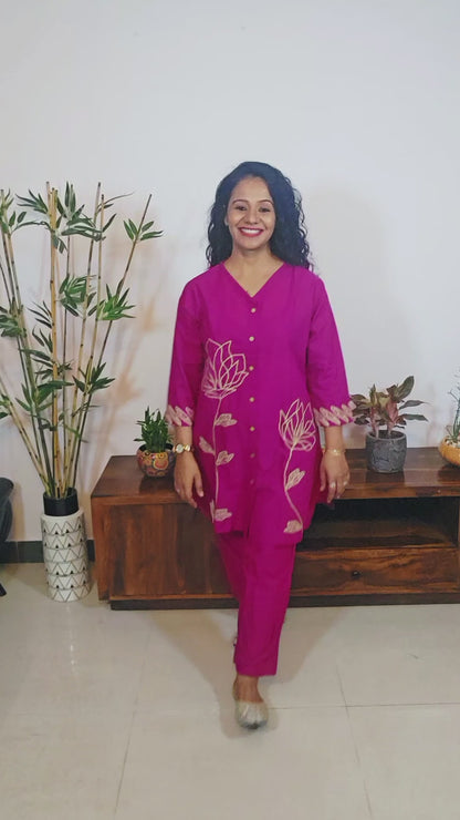 Trending Embroidered Cotton Coord Set for Women | Sizes M-2XL | EthnixThread