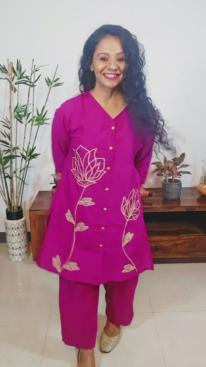 Trending Embroidered Cotton Coord Set for Women | Sizes M-2XL | EthnixThread