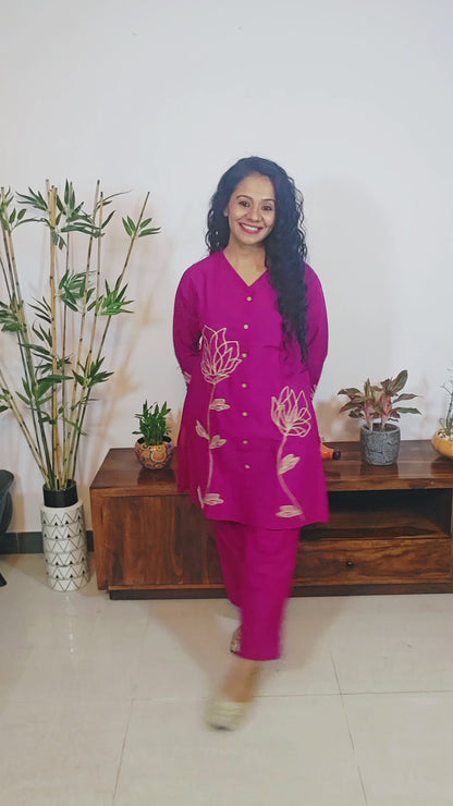 Trending Embroidered Cotton Coord Set for Women | Sizes M-2XL | EthnixThread