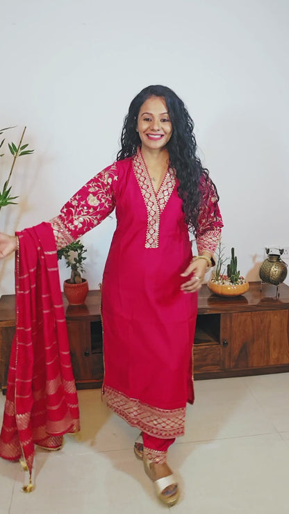EthnixThread Premium Silk Suits for Karwa Chauth & Festive Celebrations (M–2XL)