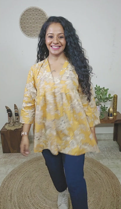 EthnixThread  cotton V-neck short top for Jeans Trouser