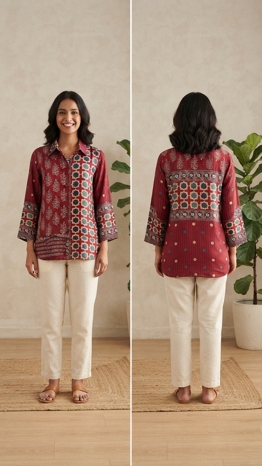 Trending Printed Crepe Shirt for Women | Premium Casual Shirt | Sizes M–2XL
