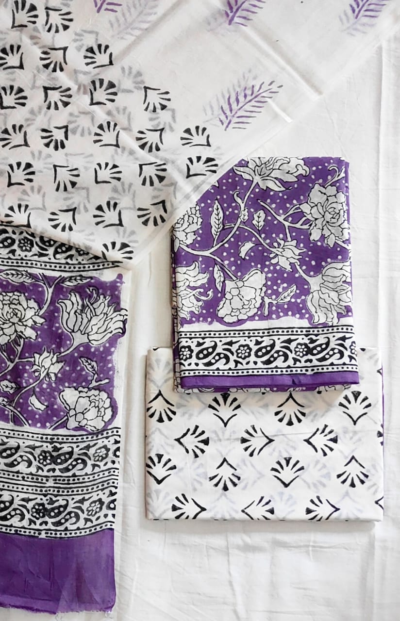 Pure Cotton Dress Material with Mul Cotton Dupatta – Elegant Everyday Comfort