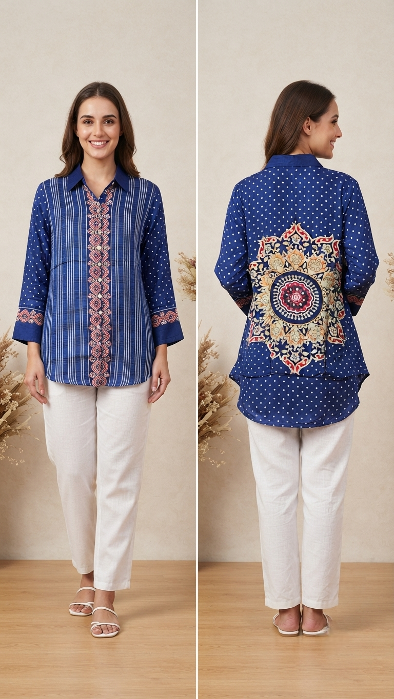 Trending Printed Crepe Shirt for Women | Premium Casual Shirt | Sizes M–2XL