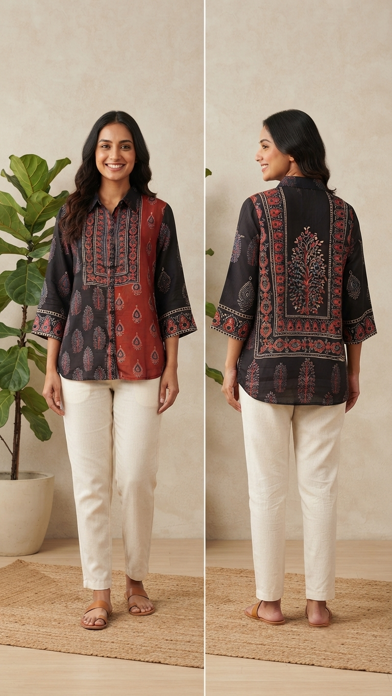 Trending Printed Crepe Shirt for Women | Premium Casual Shirt | Sizes M–2XL