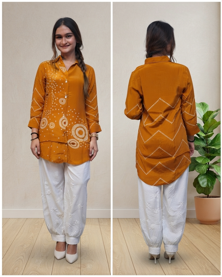 Trending Printed Crepe Shirt for Women | Premium Casual Shirt | Sizes M–2XL