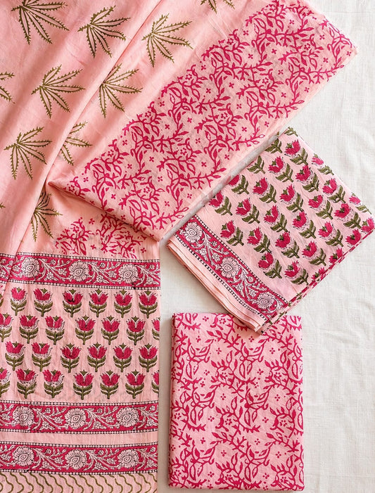 Pure Cotton Dress Material with Mul Cotton Dupatta – Elegant Everyday Comfort